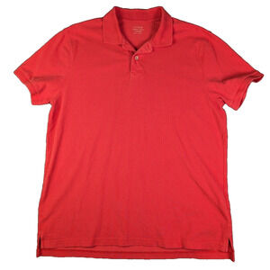 J. Crew Polo Shirt Large Men's Red Classic Short Sleeve 100% Cotton Casual
